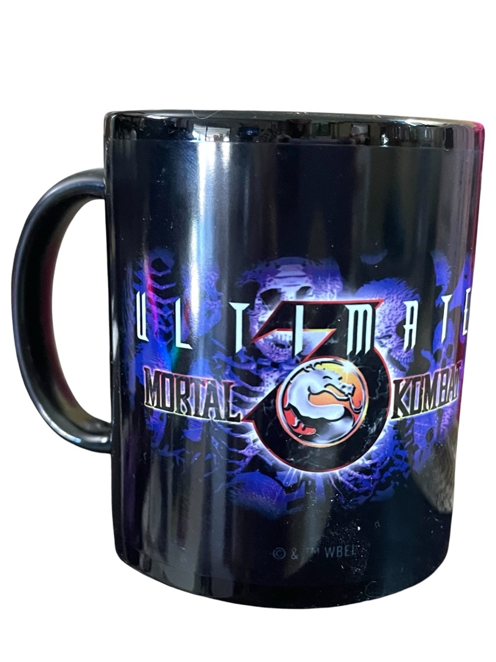 NEW Ultimate Mortal Kombat 3 Logo 11 0z Coffee Mug - Black with Purple Graphics